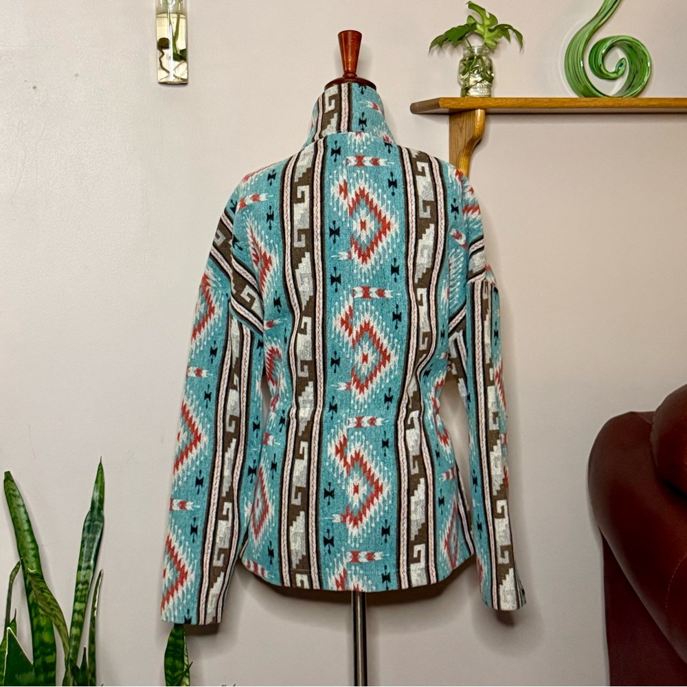1.4.3. Story by Line Up Turquoise & Red Combo Patterned Optional Cinch S Jacket - Picture 3 of 4